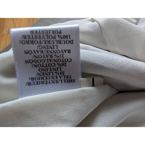 Ann Taylor Womens Linen Striped Pencil Skirt With Front Zippers Size 2 - Picture 5 of 7